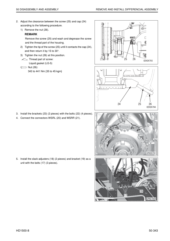 Komatsu HD1500-8 Dump Truck Service Repair Manual Workshop Guide