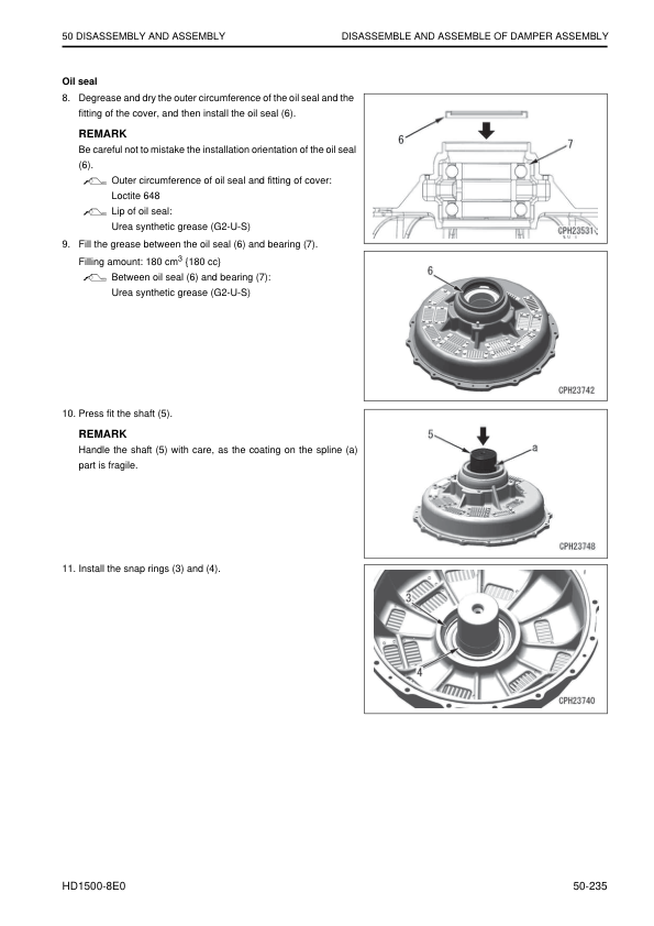 Komatsu HD1500-8E0 Dump Truck Service Repair Manual Workshop Guide