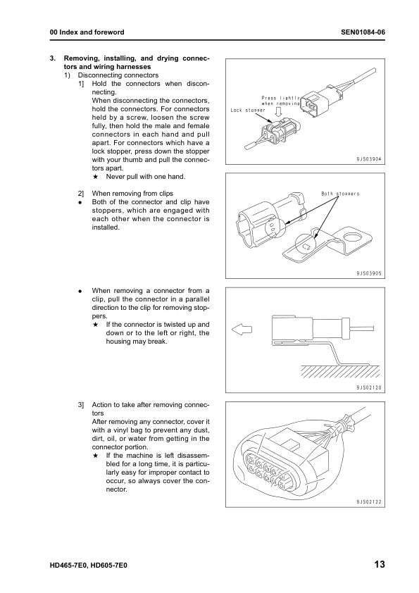 Komatsu HD465-7E0, HD605-7E0 Dump Truck Service Repair Manual Workshop Guide