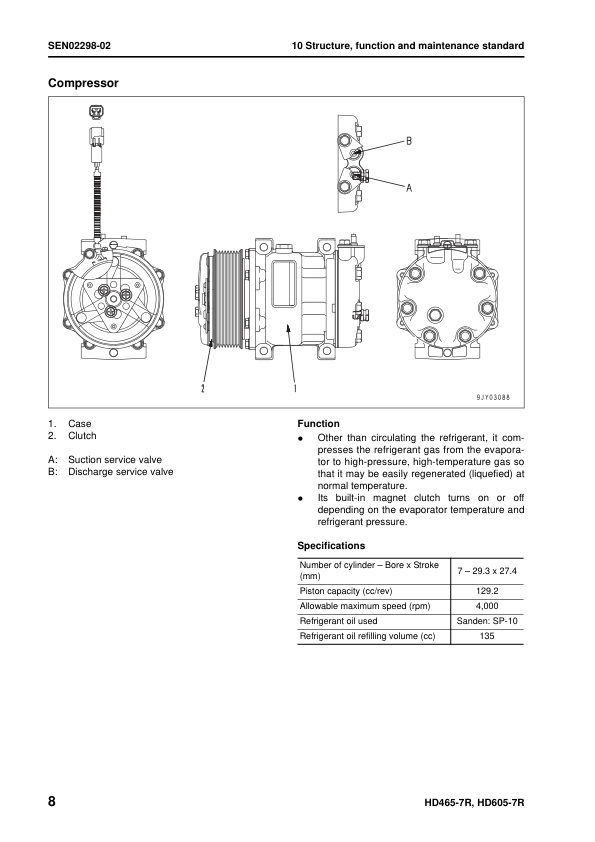 Komatsu HD465-7R, HD605-7R Dump Truck Service Repair Manual Workshop Guide