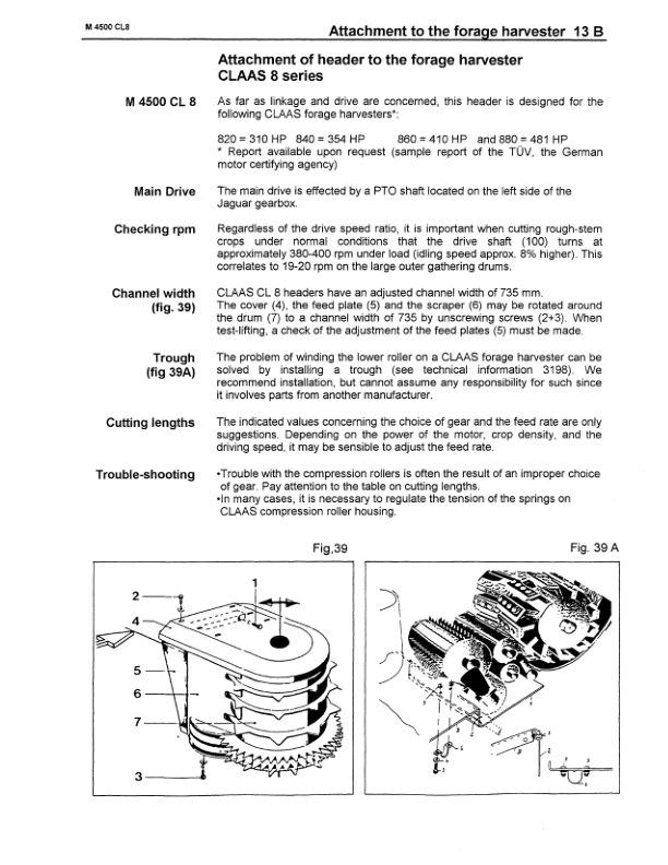John Deere Kemper M4500 Champion Rotary Crop Header  Operator’s Manual (LCA79410) Workshop Guide