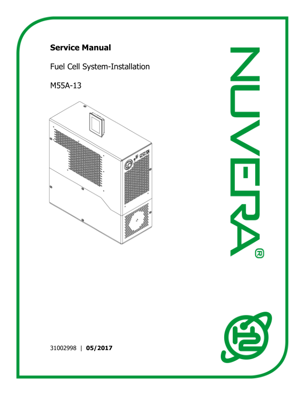 Nuvera M55A-13 Fuel Cell System A2D7 Series Repair Manual Workshop Guide