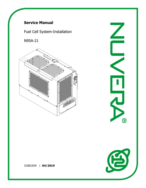 Nuvera N95A-21 Fuel Cell System A2D2 Series Repair Manual Workshop Guide