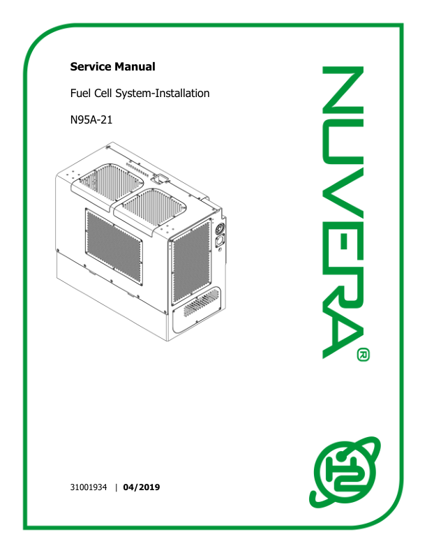 Nuvera N95A-21 Fuel Cell System A2D2 Series Repair Manual Workshop Guide