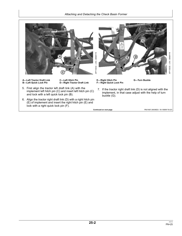 John Deere CB0705, CB0706 Check Basin Former Operator’s Manual (OM5BUCBOM) Workshop Guide