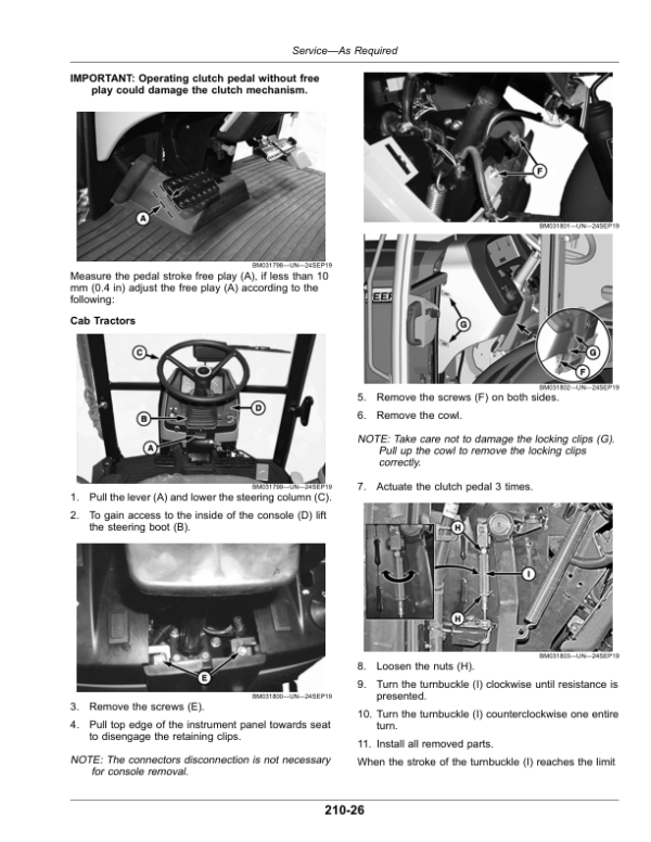 John Deere 5060E, 5070E, 5080E (000100-), 5078E (018723-), 5090E (003439-) Tractors (South American Edition) Operator’s Manual (OM5ECKDFY22T) Workshop Guide