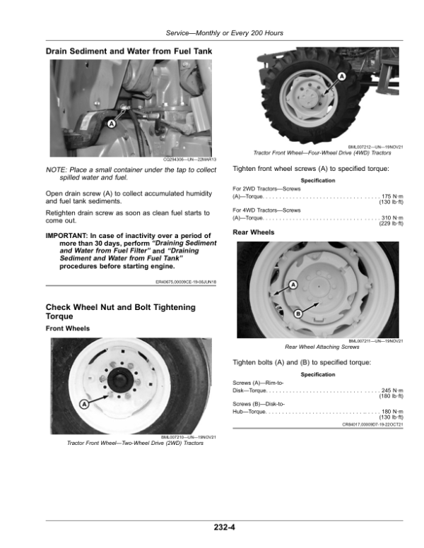 John Deere 5060EN, 5080EN Tractors Operator’s Manual (OM5ENCKDFY22T) Workshop Guide