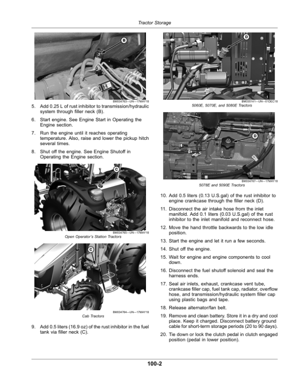 John Deere 5060E, 5070E, 5080E (000101-), 5078E (018723-), 5090E (003439-) Tractors (Morocco version) Operator’s Manual (OM5ESTEP3MOROCCO) Workshop Guide