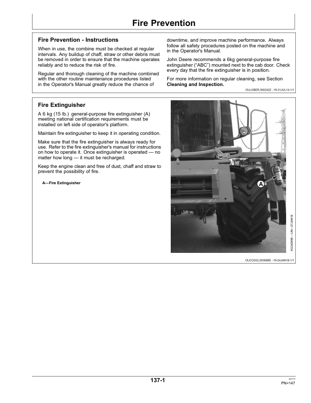 John Deere W440 Combines Operator’s Manual (OM5SR15426) Workshop Guide