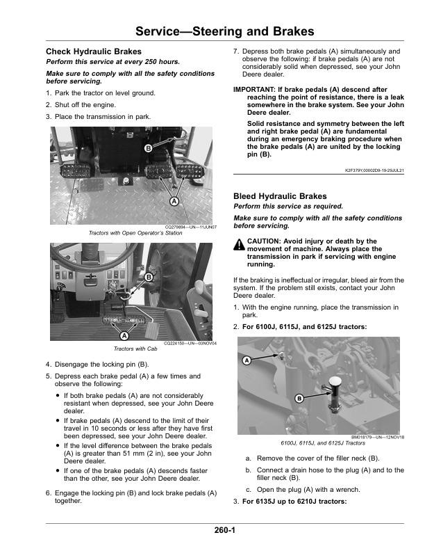 John Deere 6J Tractors (From Serial Number 600001-) Operator’s Manual (OM6JCKDFY22T) Workshop Guide
