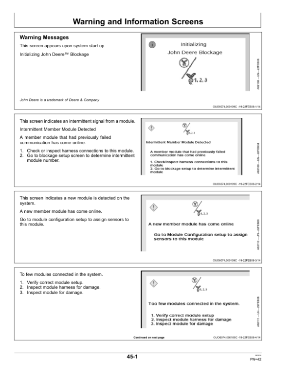 John Deere Seedstar 2 CCS Seed Meter Monitor (740101-) Operator’s Manual (OMA100239) Workshop Guide