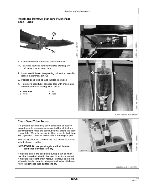 John Deere DB60T Twin-Row Planter (72 Row, 20 inch) North America (760101-765100) Operator’s Manual (OMA101810) Workshop Guide