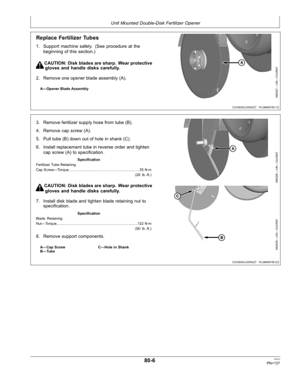 John Deere 1725 ExactEmerge Planters North America (765101- ) Operator’s Manual (OMA103899) Workshop Guide