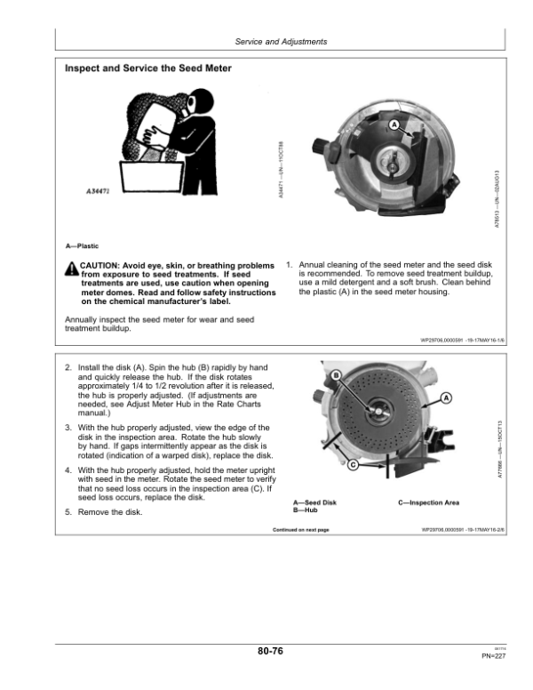 John Deere 1775NT MaxEmerge 5 (Non CCS) Planters (770101-775100) (North American) Operator’s Manual (OMA108080) Workshop Guide