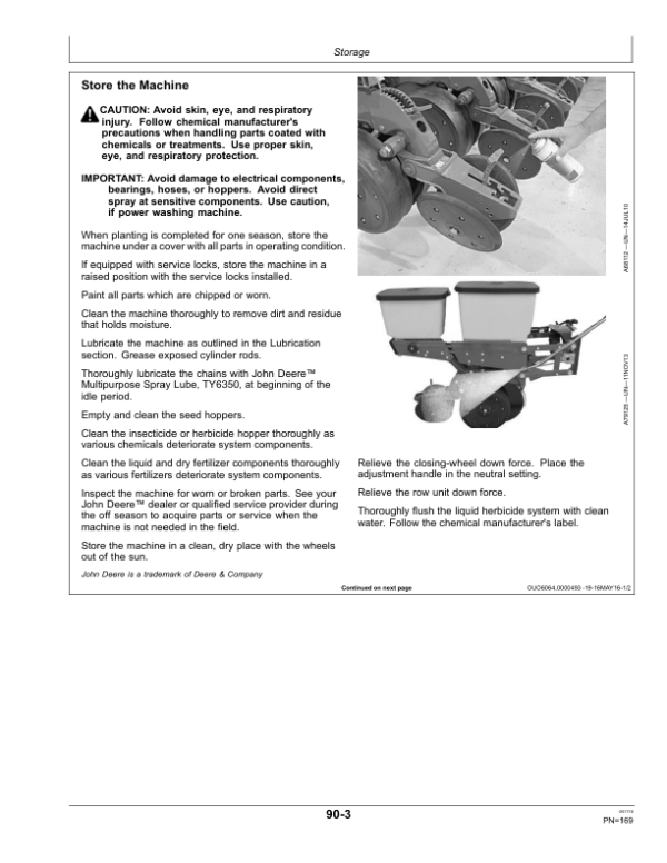 John Deere Deere/Orthman Planters – Components (North American) Operator’s Manual (OMA108203) Workshop Guide