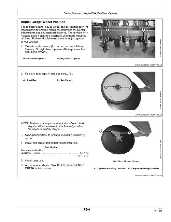 John Deere 1755 Planters (North American) Operator’s Manual (OMA108285) Workshop Guide