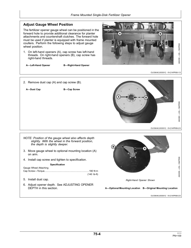 John Deere 1755 Planters (North American) Operator’s Manual (OMA108285) Workshop Guide