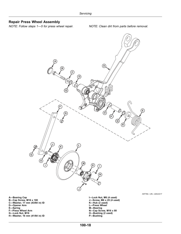 John Deere N530C, N536C, N540C & N542C Drills with SeedMetering Operator’s Manual (OMA110806) Workshop Guide