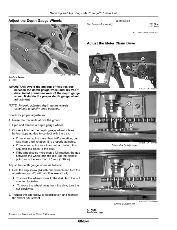 John Deere 1705, 1715, 1735 Integral Planters Operator’s Manual (OMA120276) Workshop Guide