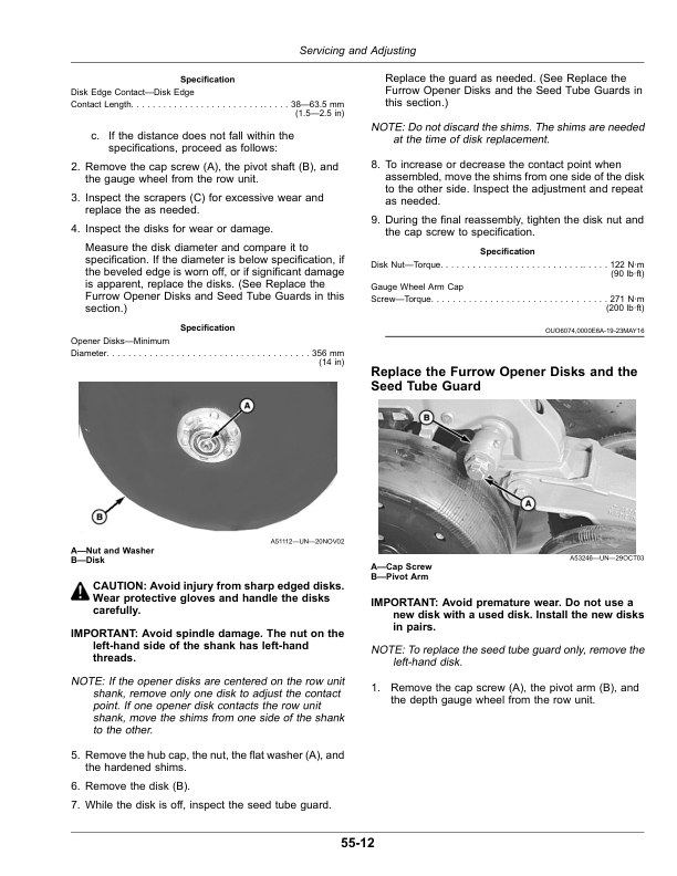 John Deere 1765 & 1765NT Planters Operator’s Manual (OMA120485) Workshop Guide