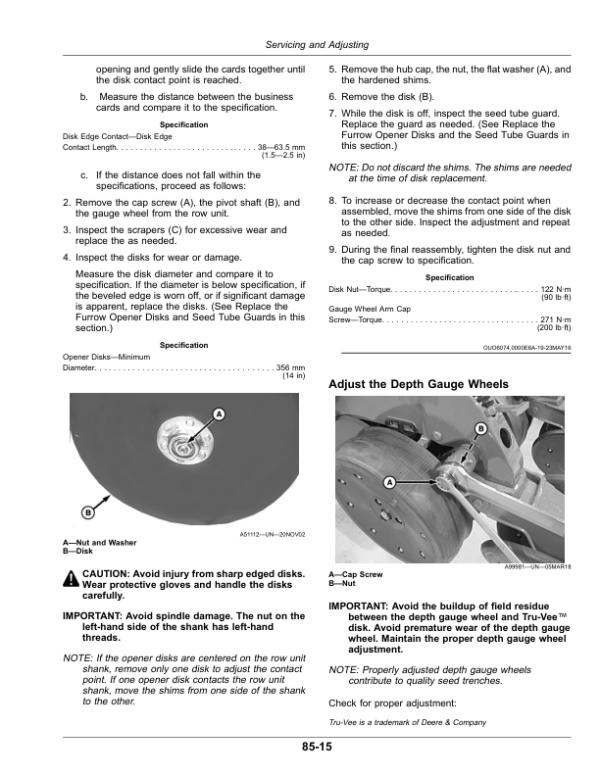 John Deere DB44, DB60, DB66, DB80, DB88, DB90 & DB120 MaxEmerge 5 Planters Operator’s Manual (OMA120637) Workshop Guide