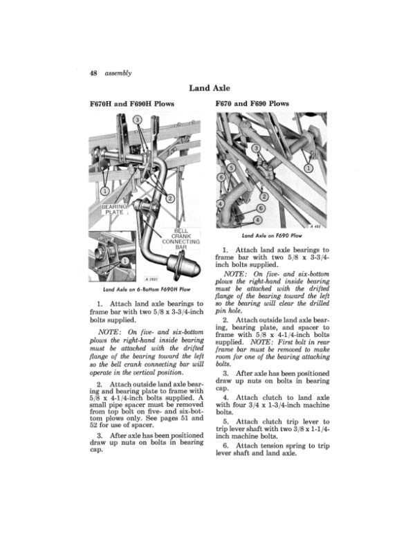 John Deere F670, F670H, F690, F690H Moldboard Plow Operator’s Manual (OMA12324) Workshop Guide
