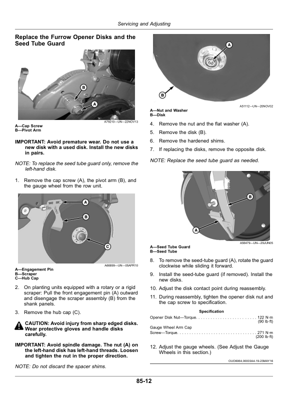 John Deere 1705 6X2 Twin-Row MaxEmerge 5 Planters (790101-) Operator’s Manual (OMA125959) Workshop Guide