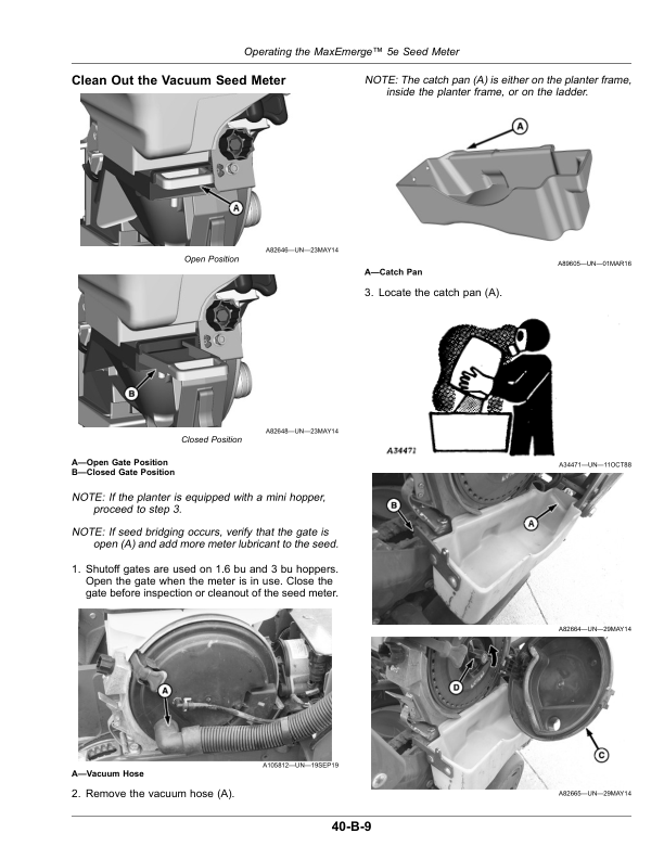 John Deere 1775NT MaxEmerge 5e Planter (Non CCS) (790101-794100) (North American) Operator’s Manual (OMA126086) Workshop Guide