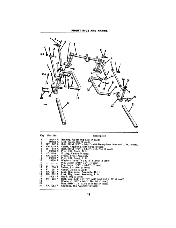 John Deere M10 Series Tractor Cultivator for Model ‘M’ Tractor Operator’s Manual (OMA12647) Workshop Guide