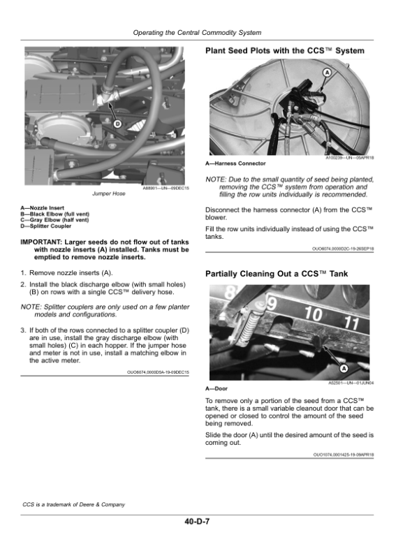 John Deere DB Series Planters with ExactEmerge or MaxEmerge 5e (794101-) (North America) Operator’s Manual (OMA129612) Workshop Guide