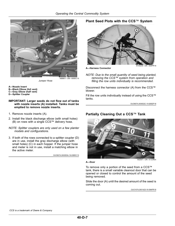 John Deere DB Series Planters with ExactEmerge or MaxEmerge 5e (794101-) (North America) Operator’s Manual (OMA129612) Workshop Guide
