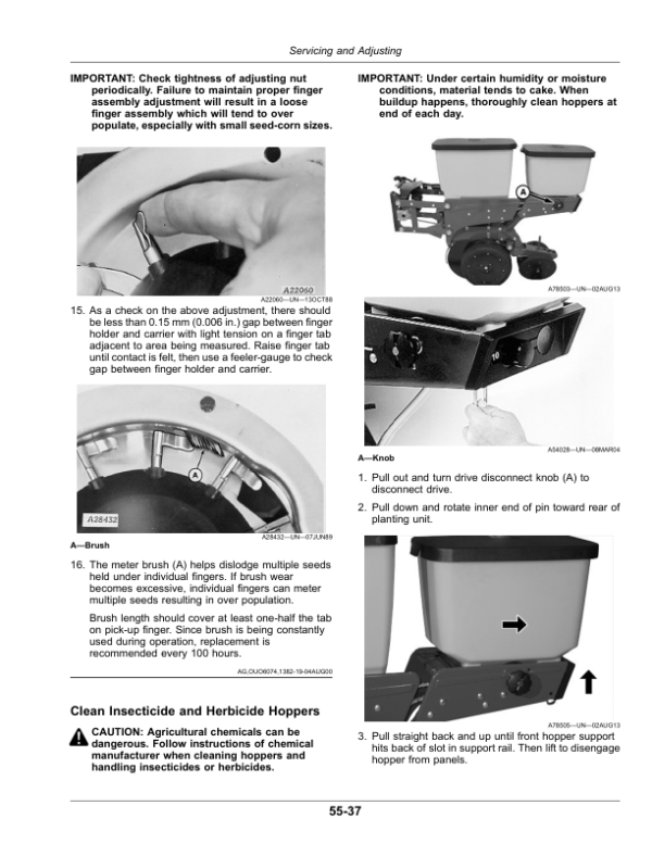 John Deere 1765, 1765NT Planter with MaxEmerge 5 (795101-) (North America) Operator’s Manual (OMA129835) Workshop Guide