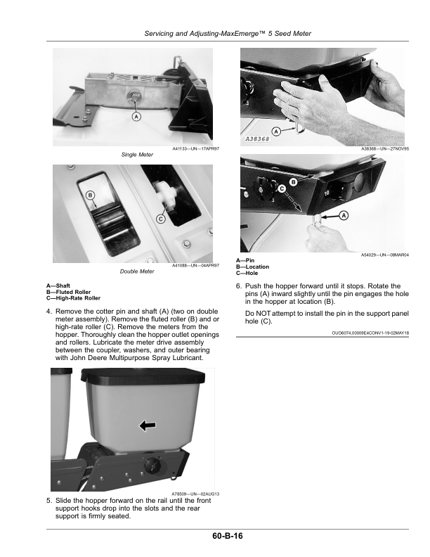 John Deere 1725 Planters with MaxEmerge 5 (795101-) (North American) Operator’s Manual (OMA133183) Workshop Guide