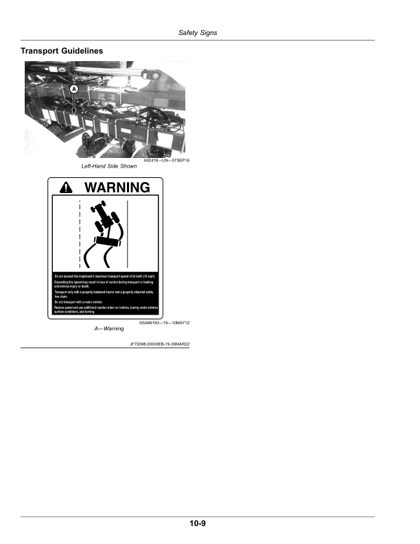 John Deere 1725C Planter with ExactEmerge or MaxEmerge 5e (800101-) (North American) Operator’s Manual (OMA133206) Workshop Guide