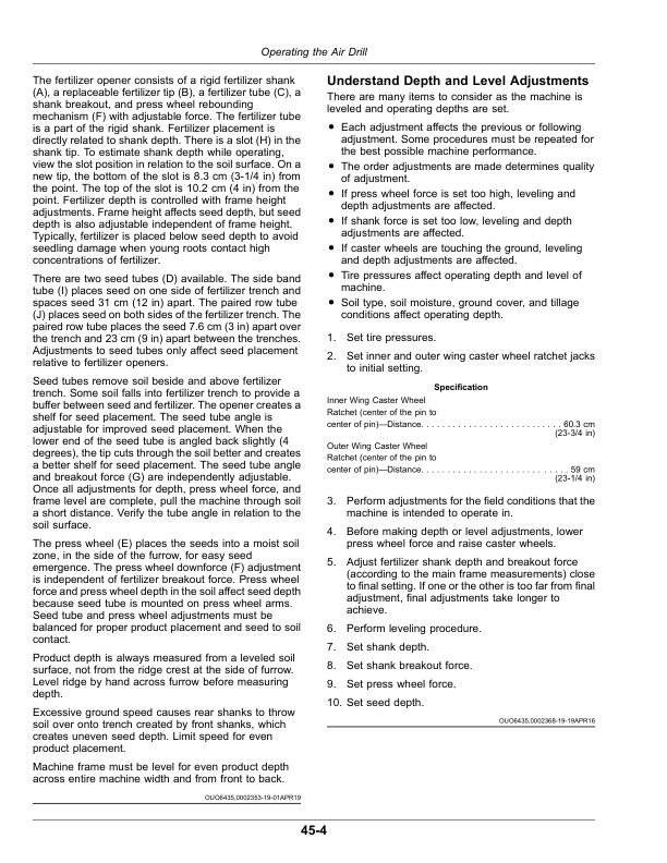 John Deere P540, P556Air Hoe Drills (805101-) (North American) Operator’s Manual (OMA138628) Workshop Guide