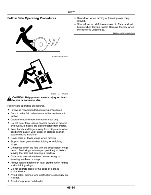 John Deere C650L, C650T, C850T Air Cart (805101-810100) (North America) Operator’s Manual (OMA139305) Workshop Guide