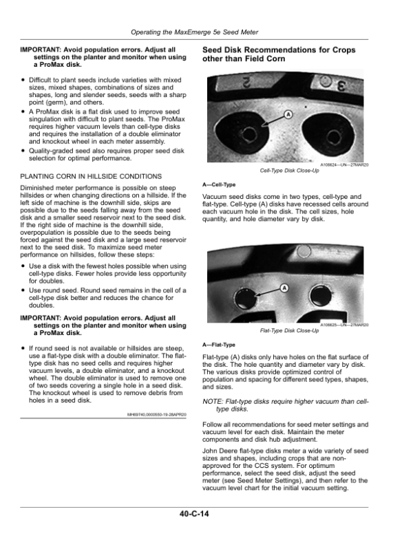 John Deere 1725C Planter with ExactEmerge or MaxEmerge 5e (809101-) (North American) Operator’s Manual (OMA139781) Workshop Guide