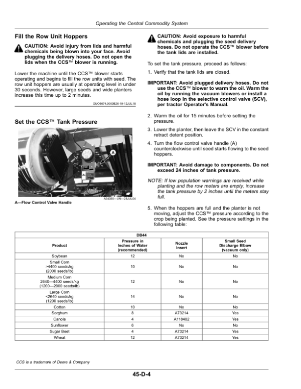 John Deere DB Series Planters with ExactEmerge or MaxEmerge 5e (805101-) (European Edition) Operator’s Manual (OMA141376E) Workshop Guide