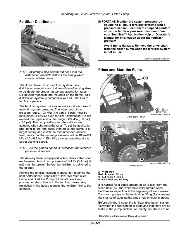 John Deere 1775NT Planter with MaxEmerge 5e (810101 -) (North American) Operator’s Manual (OMA142571) Workshop Guide