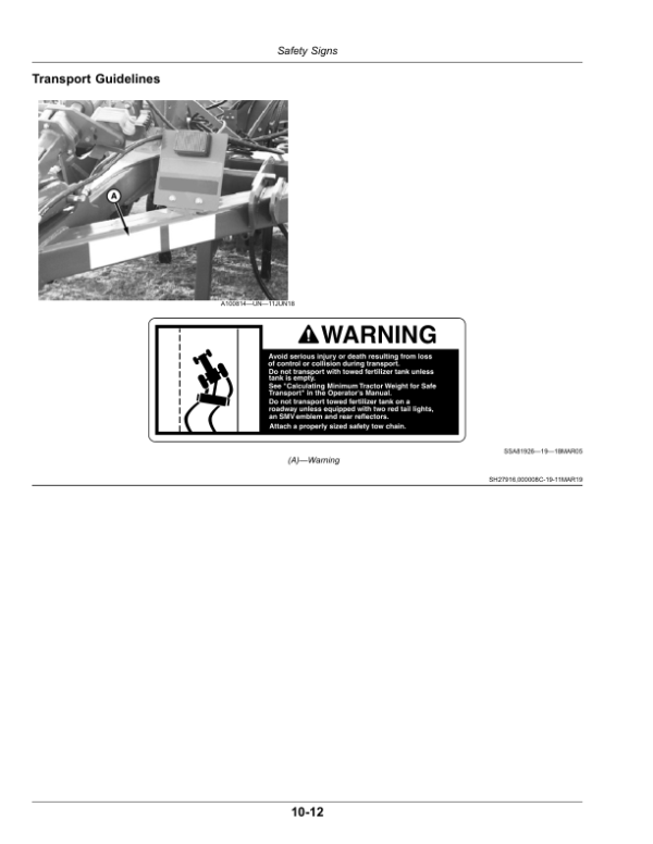 John Deere H561 Flex Air Hoe Drill (Serial No. 810101-) (North American) Operator’s Manual (OMA142662) Workshop Guide