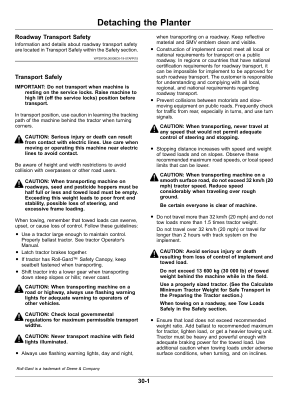 John Deere 1725 Planters with MaxEmerge 5 (810101-) (North American) Operator’s Manual (OMA142949) Workshop Guide