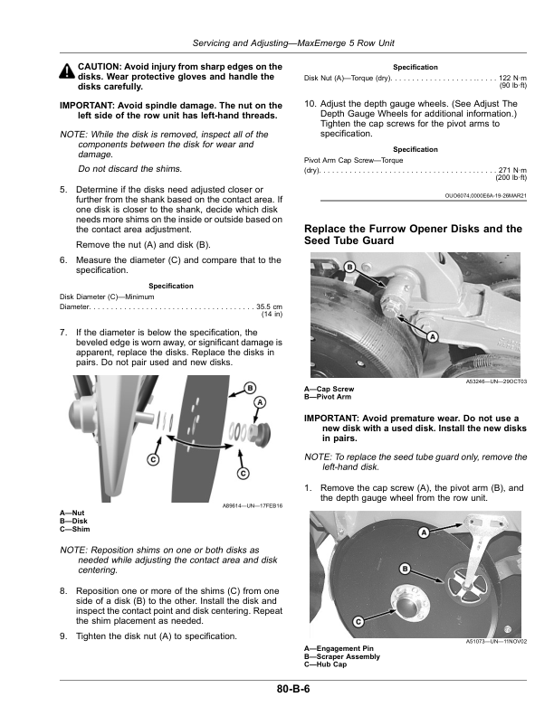 John Deere 1775NT Planter with MaxEmerge 5 (810101-) (North American) Operator’s Manual (OMA142958) Workshop Guide