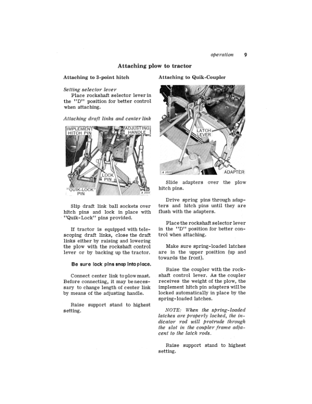 John Deere F225 Series Integral Disk Plow Operator’s Manual (OMA16516) Workshop Guide