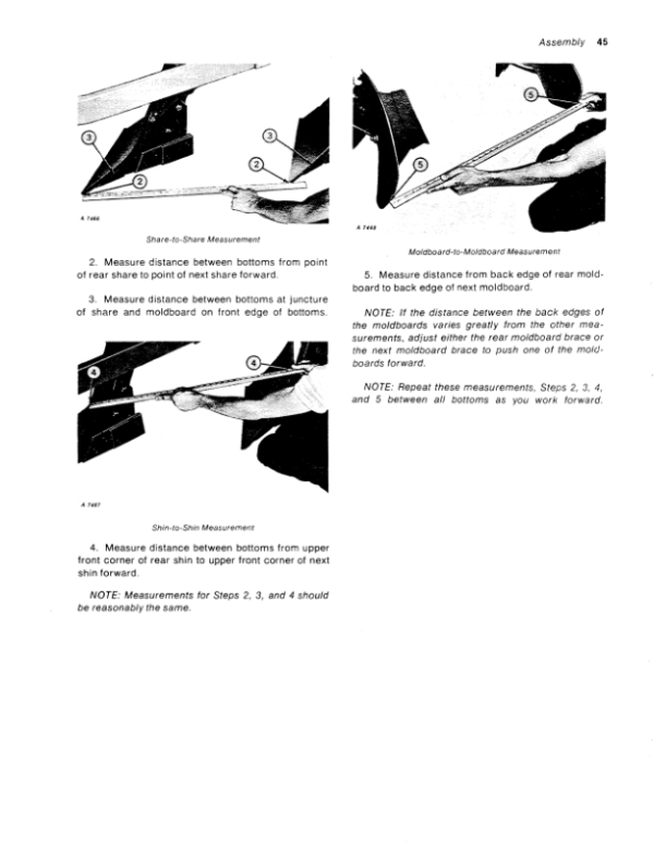 John Deere F835, F835A, F845, F845A Moldboard Plow Operator’s Manual (OMA17477) Workshop Guide