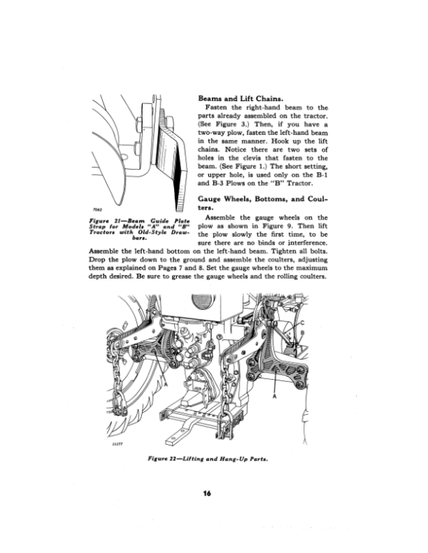John Deere A3, B3, G3 Two-Way Integral; A1, B1 Single Integral Tractor Plows Operator’s Manual (OMA22549) Workshop Guide