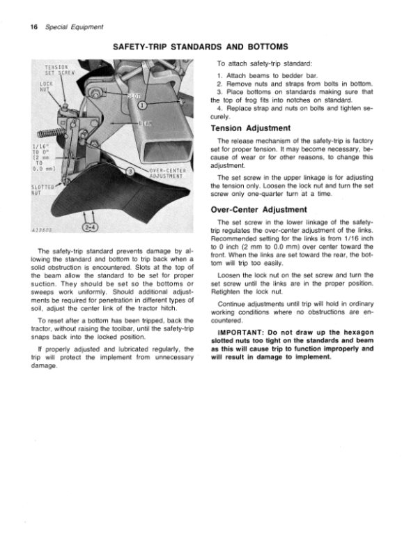 John Deere 45K Toolbar, Attachments Operator’s Manual (OMA29336) Workshop Guide