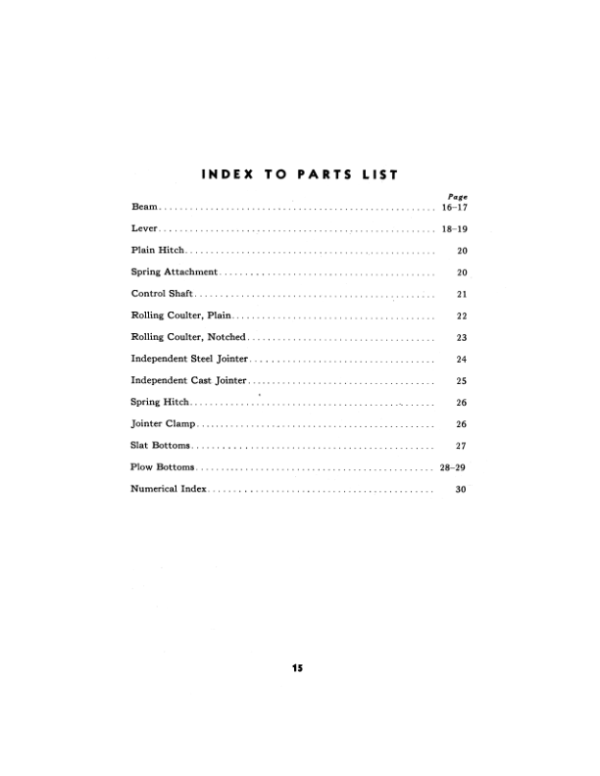 John Deere MT3 One-Bottom Two-Way Integral Tractor Plow Operator’s Manual (OMA29350) Workshop Guide