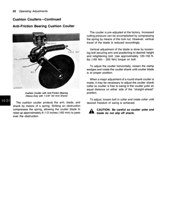 John Deere 135A, 145A Series Semi-Integral Moldboard Plows Operator’s Manual (OMA33858) Workshop Guide