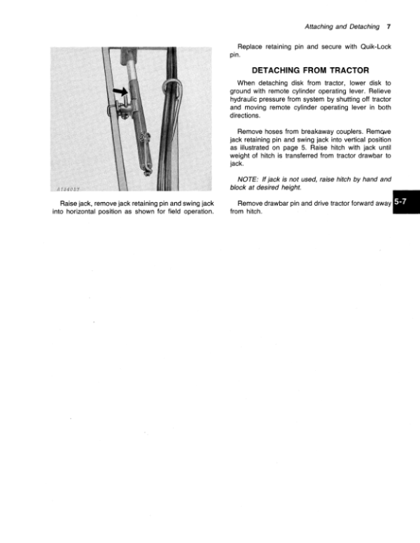John Deere 111 Rigid Disk Operator’s Manual (OMA34197) Workshop Guide