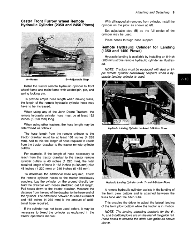 John Deere 1350, 1450, 2350, 2450 Series Semi-Integral Moldboard Plows Operator’s Manual (OMA35294) Workshop Guide